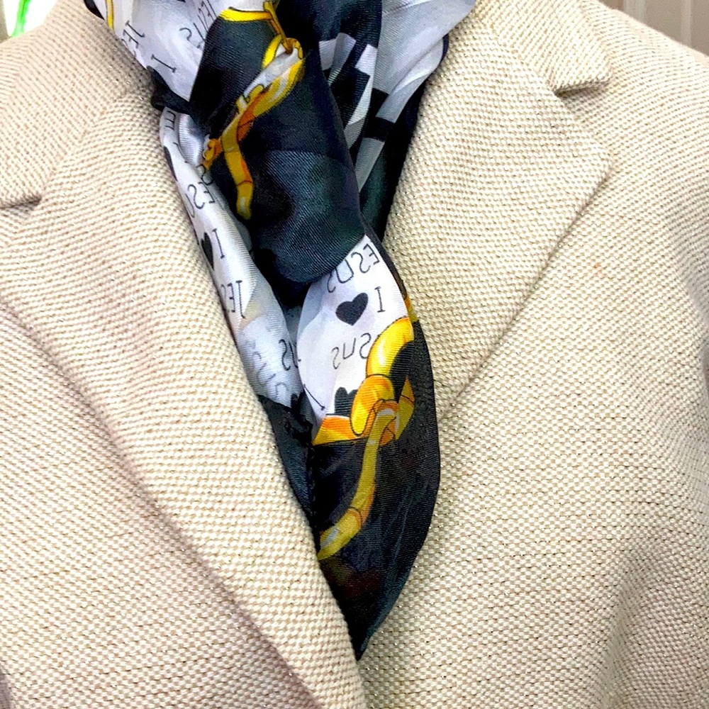 Beige Sparkle Blazer. It’s great for the upcoming holidays and cool weather.